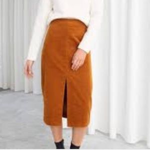 Anthropologie: Paris Atelier & Other Stories corduroy pencil skirt, 2